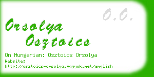 orsolya osztoics business card